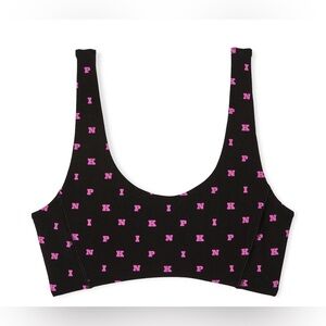PINK Victoria's Secret Black and Pink Sports Bra- NWT